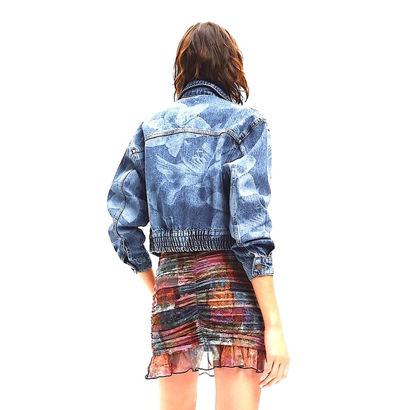 DESIGUAL Floral Denim Women’s Jacket - Picture 8 of 8